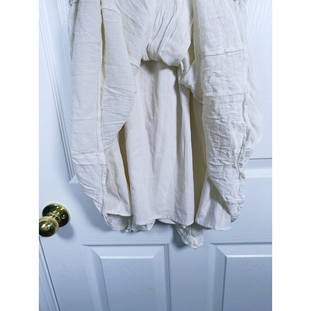 American Eagle Babydoll Mini Dress Size XS Cream Boho Country Cowgirl Concert - Picture 9 of 13